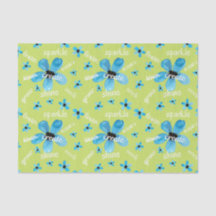 Grüne und blaue Aquarellblumen mit Affirmationen