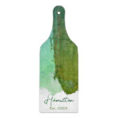 Grüne und blaue Aquarellfarben Schneidebrett (Vorderseite)