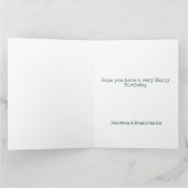 Grüne und blaue Balloons freuen sich auf Geburtsta Karte (Innenseite)