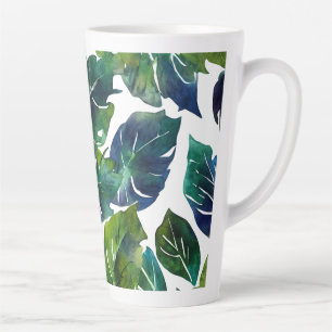 Grüne und blaue Blatt Philodendron Botanik   Milchtasse