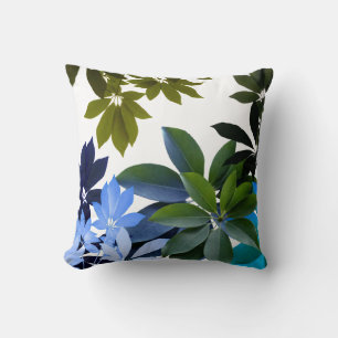 Grüne und blaue Blätter, Foliage-Kissen Kissen
