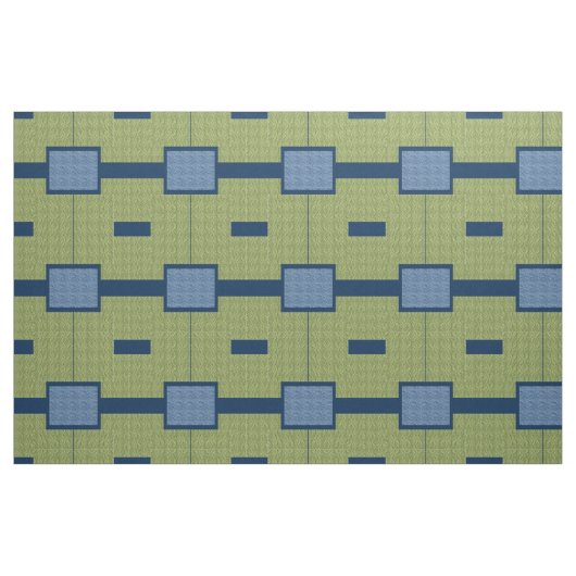 Grüne und blaue Blöcke Stoff (Yard (91,4 cm))