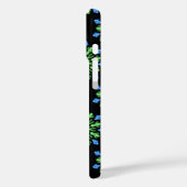 Grüne und blaue Blume Case-Mate iPhone Hülle (Rückseite / Links)