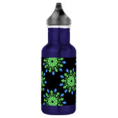 Grüne und blaue Blume Edelstahlflasche (Rechts)