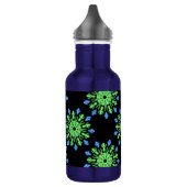 Grüne und blaue Blume Edelstahlflasche (Links)