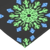 Grüne und blaue Blume Kurzer Tischläufer (Ecke)