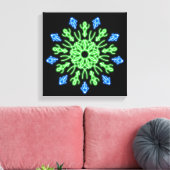 Grüne und blaue Blume Leinwanddruck (Insitu (Wohnzimmer))