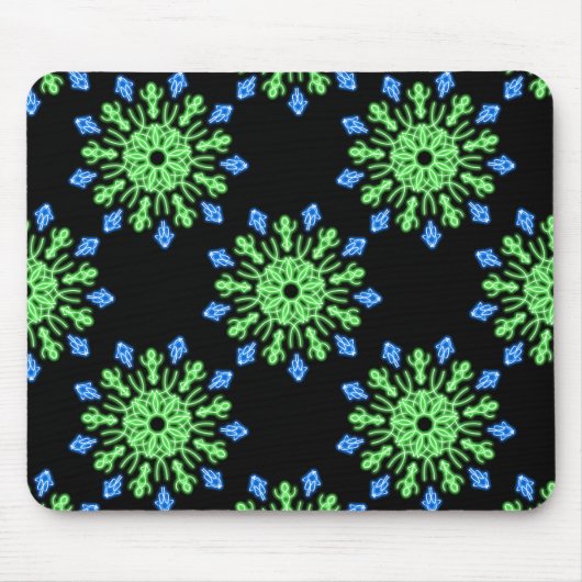 Grüne und blaue Blume Mousepad (Vorne)
