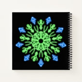 Grüne und blaue Blume Notizbuch (Rückseite)