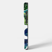Grüne und blaue Foliage Philodendron Botanical Case-Mate iPhone Hülle (Rückseite / Links)