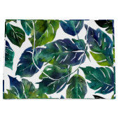 Grüne und blaue Foliage Philodendron Botanical Große Geschenktüte (Vorderseite)