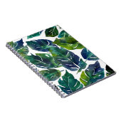 Grüne und blaue Foliage Philodendron Botanical Notizblock (Rechte Seite)