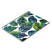 Grüne und blaue Foliage Philodendron Botanical Notizblock (Linke Seite)