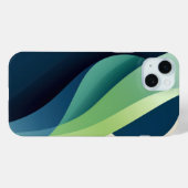Grüne und blaue Formen Case-Mate iPhone Hülle (Rückseite (Horizontal))