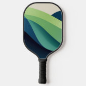 Grüne und blaue Formen Pickleball Schläger (Rückseite)