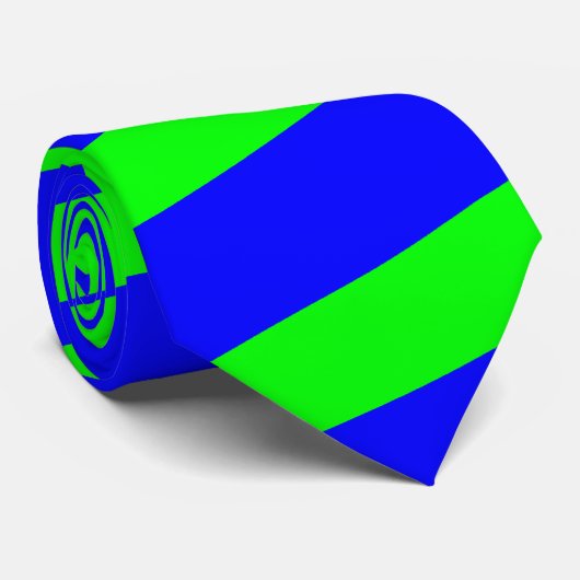 Grüne und blaue gestreifte NeonKrawatte (starke Krawatte (Gerollt)