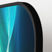 Grüne und blaue, glühende Linien Pickleball Schläger (Linke Seite)