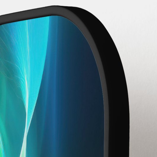 Grüne und blaue, glühende Linien Pickleball Schläger (Linke Seite)