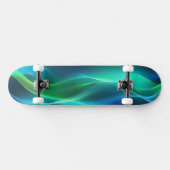 Grüne und blaue, glühende Linien Skateboard (Horizontal)