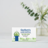 Grüne und blaue "Launch Service Business Card" Visitenkarte (Stehend Vorderseite)