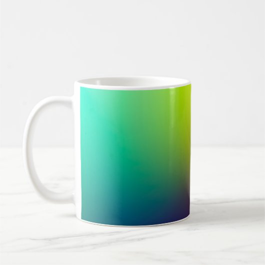 GRÜNE UND BLAUE LIGHT ILLUSTRATION KAFFEETASSE (Links)