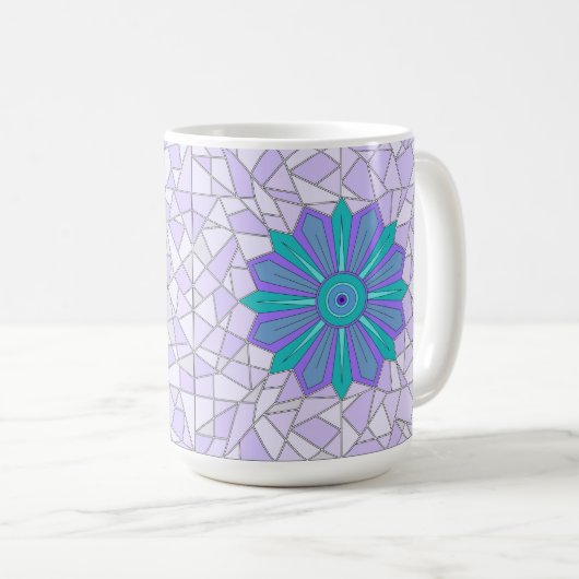 GRÜNE UND BLAUE MIX-TASSE KAFFEETASSE (VorderseiteRechts)