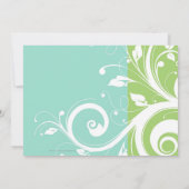 Grüne und blaue Party Einladung für Unternehmen (Rückseite)