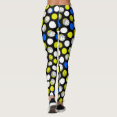 Grüne und blaue Pickleballs Leggings (Rückseite)