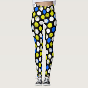 Grüne und blaue Pickleballs Leggings