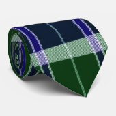 Grüne und blaue Retro-Krawatte Krawatte (Gerollt)