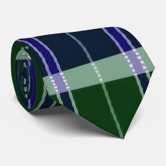 Grüne und blaue Retro-Krawatte Krawatte (Gerollt)