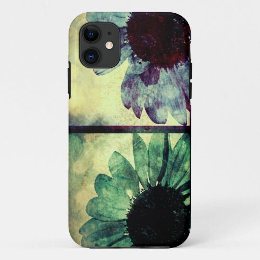 Grüne und blaue Sonnenblumen Art iPhone 5 Fall Case-Mate iPhone Hülle (Rückseite)