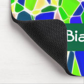 Grüne und blaue Steinformen Mousepad (Ecke)