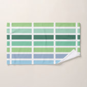 Grüne und blaue Streifen Badhandtuch Set (Handtuch)