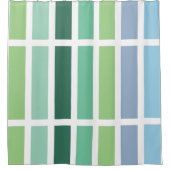 Grüne und blaue Streifen Duschvorhang (Vorderseite)