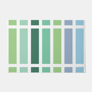 Grüne und blaue Streifen Fußmatte