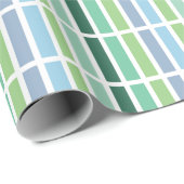 Grüne und blaue Streifen Geschenkpapier (Rolleneckpunkt)