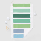 Grüne und blaue Streifen Golfhandtuch (Insitu)