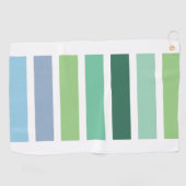 Grüne und blaue Streifen Golfhandtuch (Horizontal)