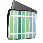 Grüne und blaue Streifen Laptopschutzhülle (Vorne Rechts)