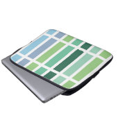 Grüne und blaue Streifen Laptopschutzhülle (Vorne Knopf)