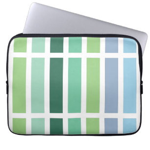 Grüne und blaue Streifen Laptopschutzhülle