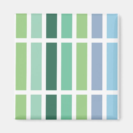 Grüne und blaue Streifen Magnet (Vorne)