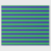 Grüne und blaue Streifen-Packpapier Geschenkpapier (Flach)