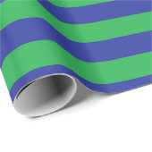 Grüne und blaue Streifen-Packpapier Geschenkpapier (Rolleneckpunkt)