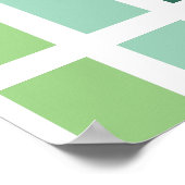 Grüne und blaue Streifen Poster (Ecke)