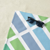 Grüne und blaue Streifen Strandtuch (Beispiel)