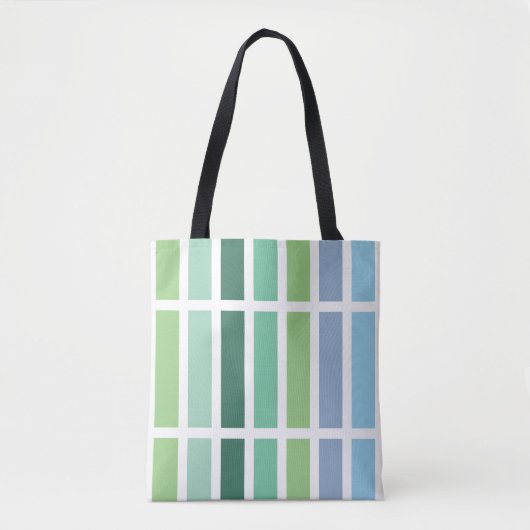 Grüne und blaue Streifen Tasche (Vorderseite)