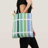 Grüne und blaue Streifen Tasche (Von Nahem)