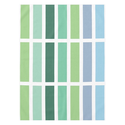 Grüne und blaue Streifen Tischdecke (Vorderseite)